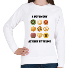 PRINTFASHION A sütemény - Női pulóver - Fehér női pulóver, kardigán