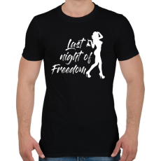 PRINTFASHION A szabadság utolsó éjszakája - Férfi póló - Fekete