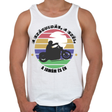 PRINTFASHION A száguldás, a szél - Jawa - Férfi atléta - Fehér atléta, trikó