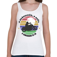 PRINTFASHION A száguldás, a szél - Simson - Női atléta - Fehér