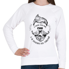 PRINTFASHION A szakáll nem szúr - Fekete - Női pulóver - Fehér