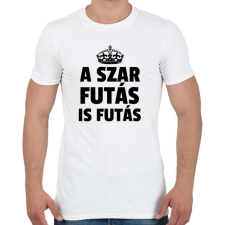 PRINTFASHION A szar futás is futás - Férfi póló - Fehér férfi póló