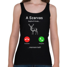 PRINTFASHION A szarvas hív - Női atléta - Fekete