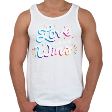 PRINTFASHION A szerelem mindig győz - Love always wins - Férfi atléta - Fehér atléta, trikó