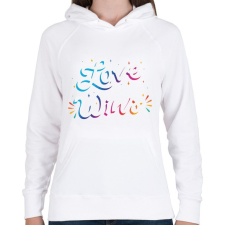 PRINTFASHION A szerelem mindig győz - Love always wins - Női kapucnis pulóver - Fehér női pulóver, kardigán