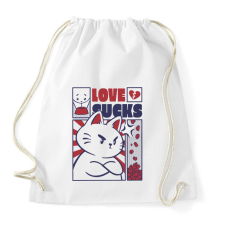 PRINTFASHION A szerelem szívás - Sportzsák, Tornazsák - Fehér tornazsák