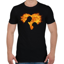 PRINTFASHION A szerelem tüze - Férfi póló - Fekete férfi póló