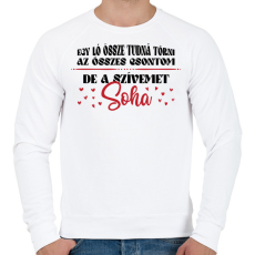 PRINTFASHION A szívemet soha nem töri össze - Férfi pulóver - Fehér