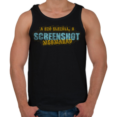 PRINTFASHION A szó elszáll, a screenshot megmarad - Férfi atléta - Fekete