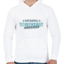PRINTFASHION A szó elszáll, a screenshot megmarad - Férfi kapucnis pulóver - Fehér férfi pulóver, kardigán