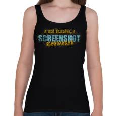 PRINTFASHION A szó elszáll, a screenshot megmarad - Női atléta - Fekete