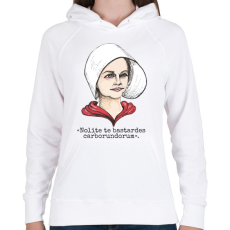 PRINTFASHION A szolgálólány meséje - Női kapucnis pulóver - Fehér