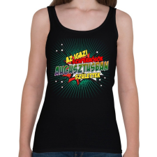 PRINTFASHION A szuperhősök augusztusban születtek - Női atléta - Fekete női trikó