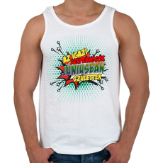 PRINTFASHION A szuperhősök júniusban születtek - Férfi atléta - Fehér