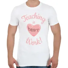 PRINTFASHION A tanítás szívből jön - Férfi póló - Fehér férfi póló