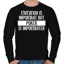 PRINTFASHION A tanulás fontos, de a póker fontosabb! - Férfi pulóver - Fekete férfi pulóver, kardigán