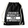 PRINTFASHION A tanulás fontos, de a póker fontosabb! - Sportzsák, Tornazsák - Fekete