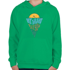 PRINTFASHION A tenger felszabadít - Gyerek kapucnis pulóver - Zöld gyerek pulóver, kardigán