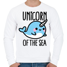 PRINTFASHION A tenger unikornisa - Férfi pulóver - Fehér férfi pulóver, kardigán