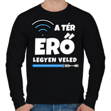 PRINTFASHION A térerő legyen veled - Férfi pulóver - Fekete férfi pulóver, kardigán