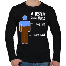 PRINTFASHION A testem összetétele - Férfi hosszú ujjú póló - Fekete férfi póló
