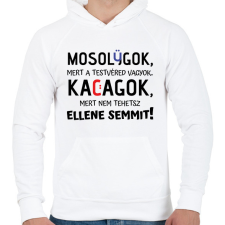 PRINTFASHION A testvéred vagyok :) - fekete - Férfi kapucnis pulóver - Fehér férfi pulóver, kardigán