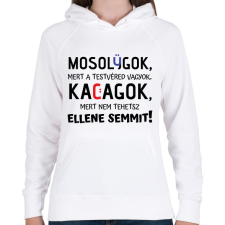 PRINTFASHION A testvéred vagyok :) - fekete - Női kapucnis pulóver - Fehér női pulóver, kardigán
