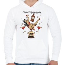 PRINTFASHION A tetovált anyukák a legjobbak - Férfi kapucnis pulóver - Fehér férfi pulóver, kardigán