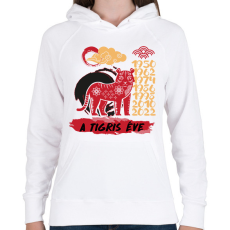 PRINTFASHION A tigris éve - Női kapucnis pulóver - Fehér