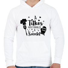 PRINTFASHION A titkos hozzávaló a szeretet - Férfi kapucnis pulóver - Fehér férfi pulóver, kardigán