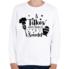 PRINTFASHION A titkos hozzávaló a szeretet - Gyerek pulóver - Fehér gyerek pulóver, kardigán