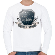 PRINTFASHION A tökéletes férfiak április - Férfi pulóver - Fehér női pulóver, kardigán