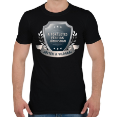 PRINTFASHION A tökéletes férfiak június - Férfi póló - Fekete