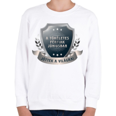 PRINTFASHION A tökéletes férfiak június - Gyerek pulóver - Fehér