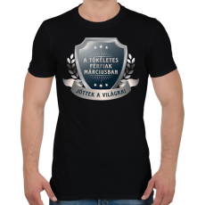 PRINTFASHION A tökéletes férfiak március - Férfi póló - Fekete