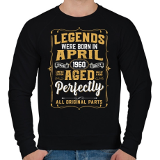 PRINTFASHION A tökéletes legendák áprilisban születtek - Férfi pulóver - Fekete