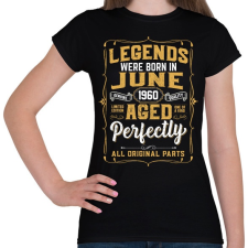 PRINTFASHION A tökéletes legendák júniusban születtek - Női póló - Fekete női póló