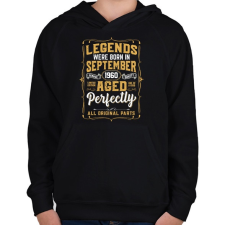 PRINTFASHION A tökéletes legendák szeptemberben születtek - Gyerek kapucnis pulóver - Fekete gyerek pulóver, kardigán