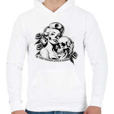 PRINTFASHION A true woman's love is eternal - Férfi kapucnis pulóver - Fehér férfi pulóver, kardigán
