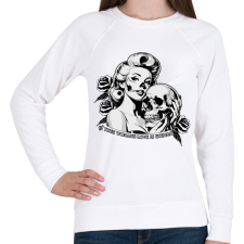 PRINTFASHION A true woman's love is eternal - Női pulóver - Fehér női pulóver, kardigán