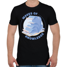PRINTFASHION A tudás hulláma - Férfi póló - Fekete férfi póló
