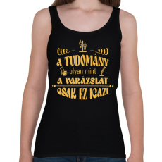 PRINTFASHION A tudomány olyan mint a varázslat - Női atléta - Fekete