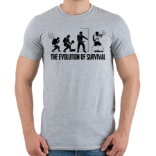 PRINTFASHION A túlélés evolúciója - Férfi póló - Sport szürke férfi póló