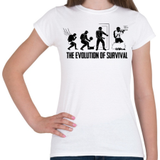 PRINTFASHION A túlélés evolúciója - Női póló - Fehér női póló