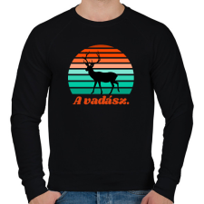 PRINTFASHION A vadász - Férfi pulóver - Fekete férfi pulóver, kardigán