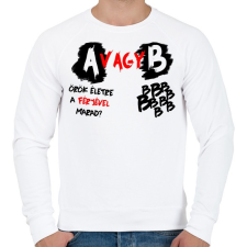 PRINTFASHION A vagy B Feleség - Férfi pulóver - Fehér férfi pulóver, kardigán
