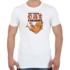 PRINTFASHION A vajazott macska paradoxon - Férfi póló - Fehér