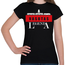 PRINTFASHION A vasutas legenda - Női póló - Fekete női póló