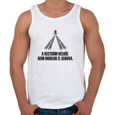 PRINTFASHION A Vectrám nélkül nem indulok el sehova - Férfi atléta - Fehér