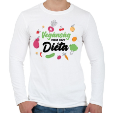 PRINTFASHION A vegánság - Férfi hosszú ujjú póló - Fehér